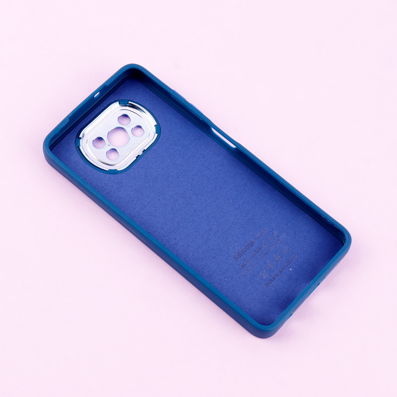 قاب طرح سیلیکونی محافظ لنزدار براق Xiaomi Poco X3