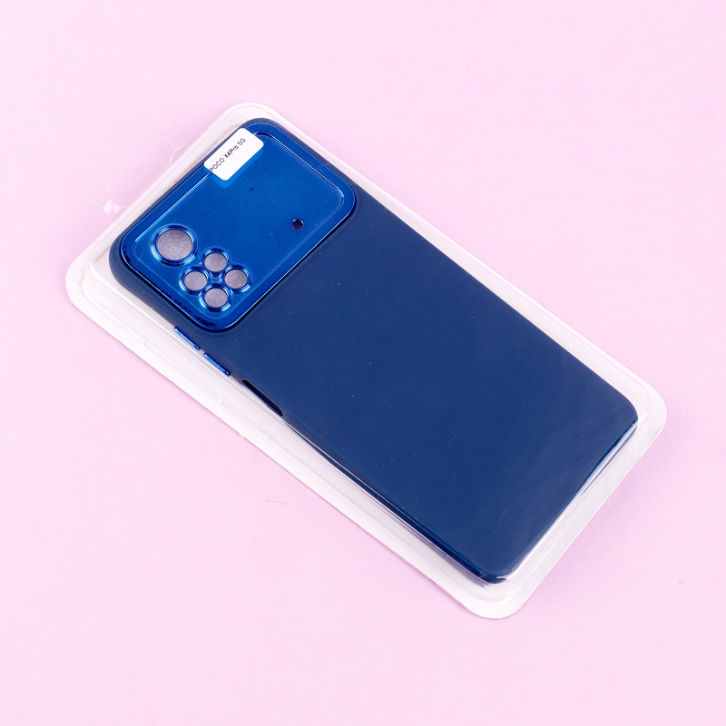 قاب طرح سیلیکونی محافظ لنزدار براق Xiaomi Poco X4 Pro