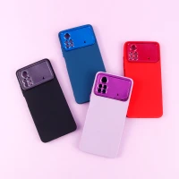 قاب طرح سیلیکونی محافظ لنزدار براق Xiaomi Poco X4 Pro