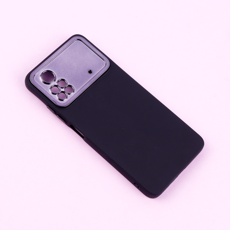 قاب طرح سیلیکونی محافظ لنزدار براق Xiaomi Poco X4 Pro