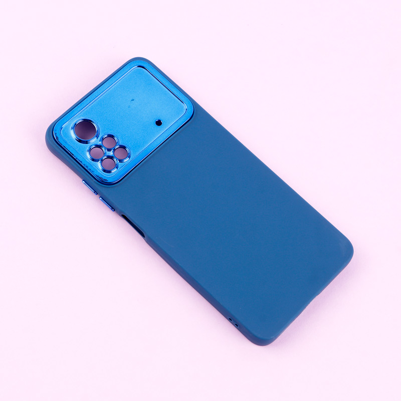 قاب طرح سیلیکونی محافظ لنزدار براق Xiaomi Poco X4 Pro
