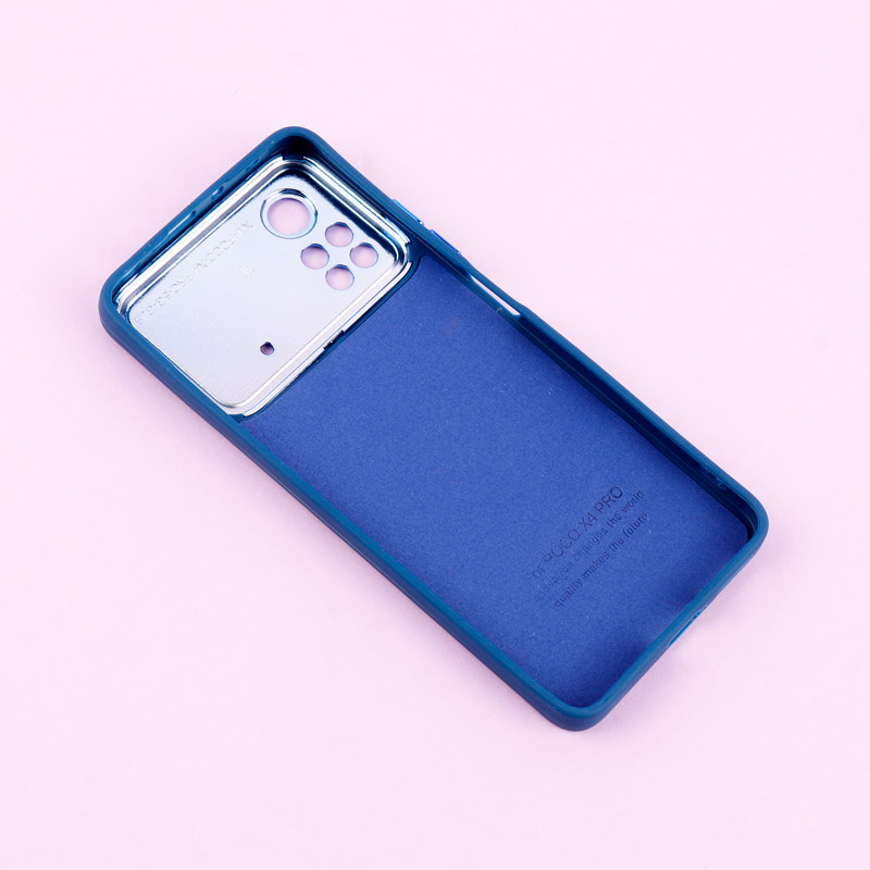 قاب طرح سیلیکونی محافظ لنزدار براق Xiaomi Poco X4 Pro