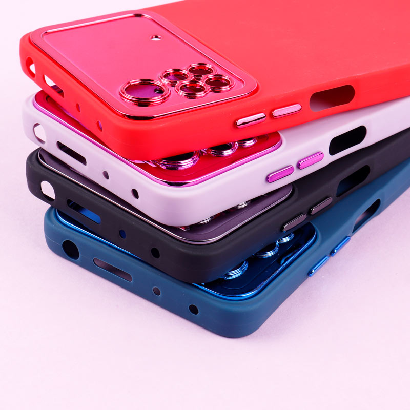 قاب طرح سیلیکونی محافظ لنزدار براق Xiaomi Poco X4 Pro