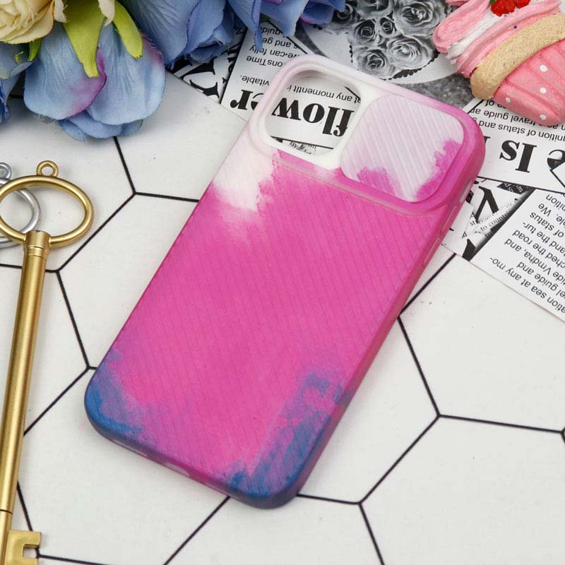 قاب سیلیکونی محافظ لنزدار کبریتی طرح آبرنگی iPhone 11