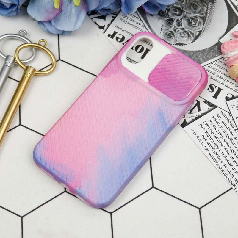 قاب سیلیکونی محافظ لنزدار کبریتی طرح آبرنگی iPhone X/XS