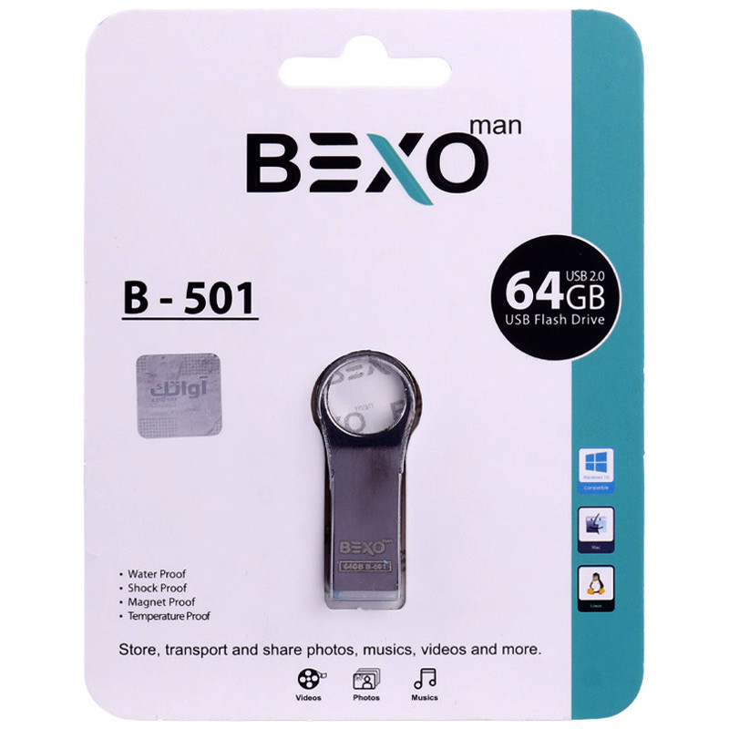 فلش 64 گیگ بکسومن Bexoman B-501 Black
