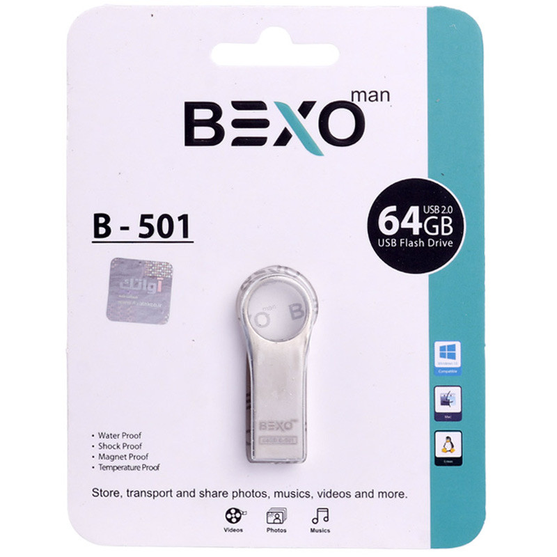 فلش 64 گیگ بکسومن Bexoman B-501 Silver