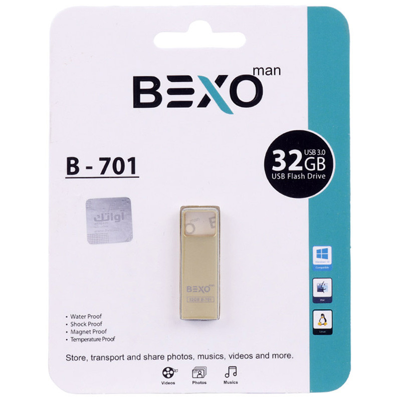فلش 32 گیگ بکسومن Bexoman B-701 Gold USB3.0