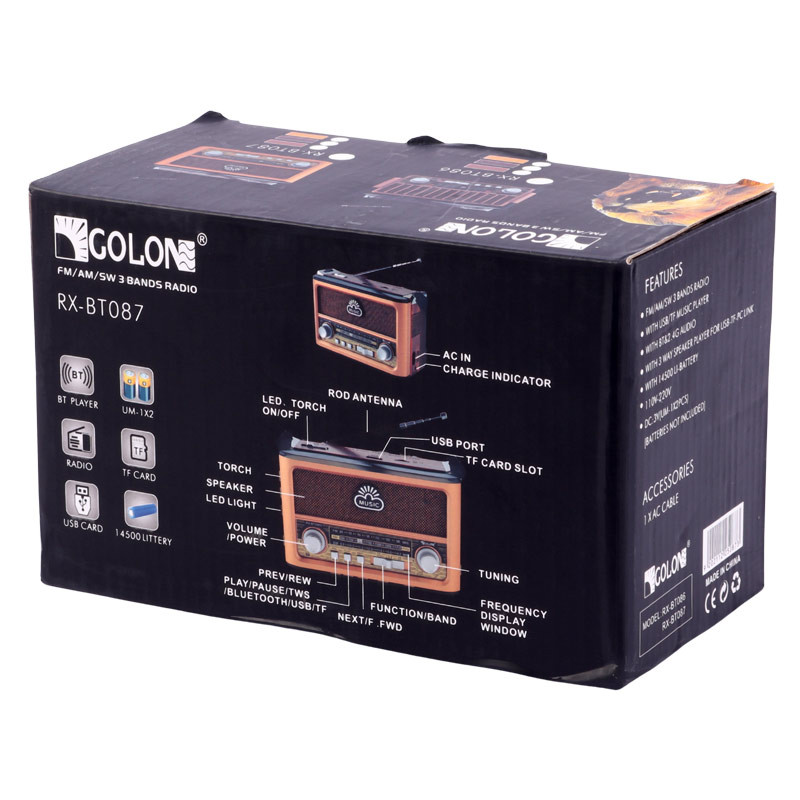 رادیو اسپیکر بلوتوثی رم و فلش خور Golon RX-BT087