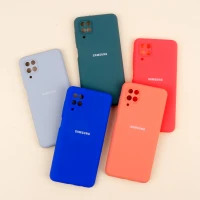 قاب سیلیکونی اصلی زیربسته سامسونگ Galaxy A12 / M12 محافظ لنزدار
