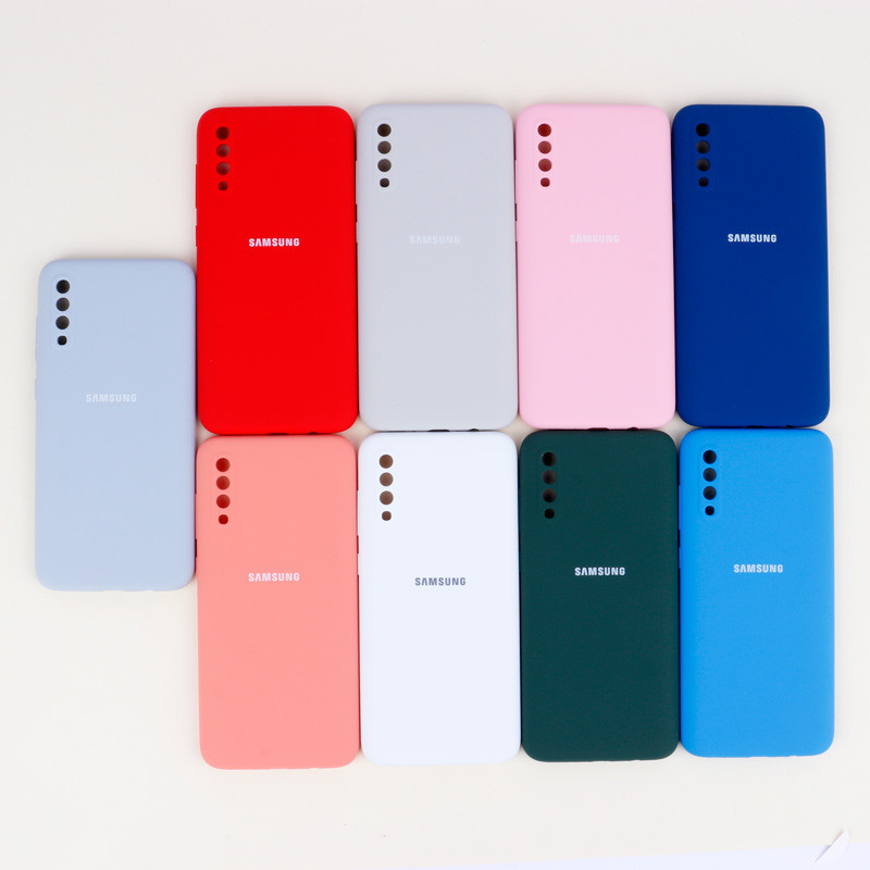 قاب سیلیکونی اصلی زیربسته سامسونگ Galaxy A70 محافظ لنزدار