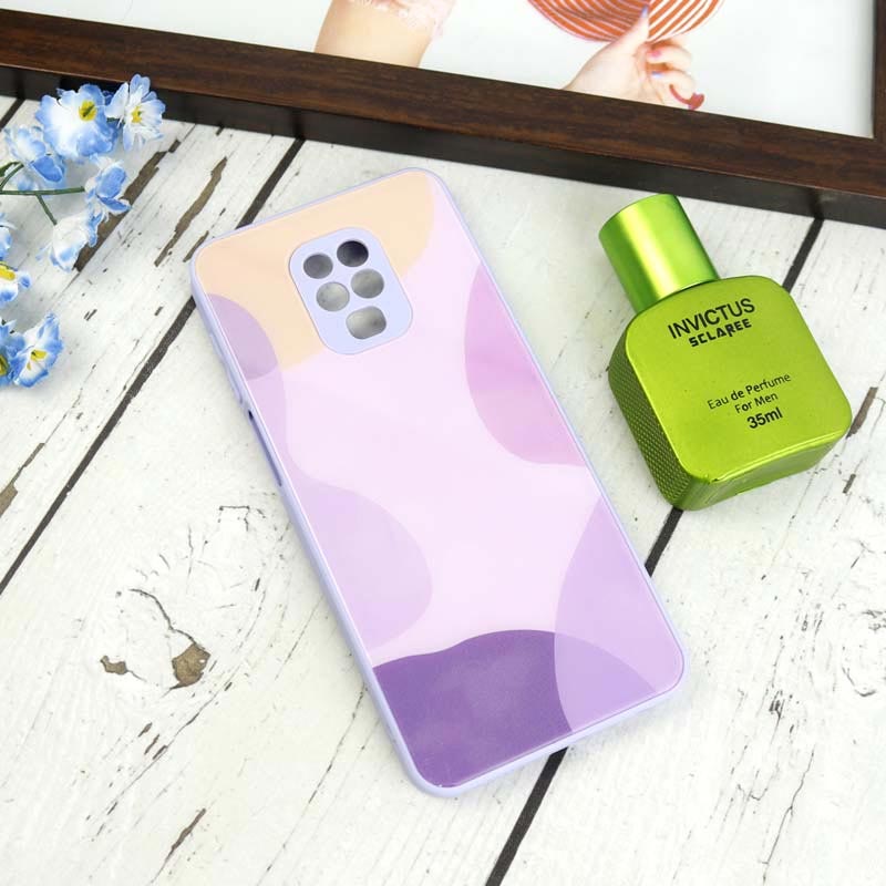 قاب طرحدار پشت گلسی محافظ لنزدار Xiaomi Redmi Note 9s / Note 9 Pro