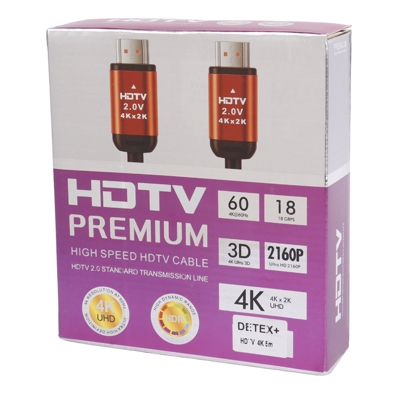 کابل Detex+ HDMI v2.0 4K 5m