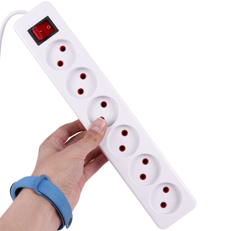 چند راهی 6 خانه برق الکتروفاز Electro faz با کابل 3 متری