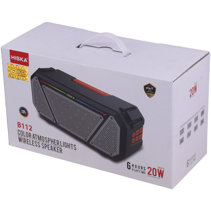 اسپیکر بلوتوثی رم و فلش خور Hiska B112 + ریموت کنترل