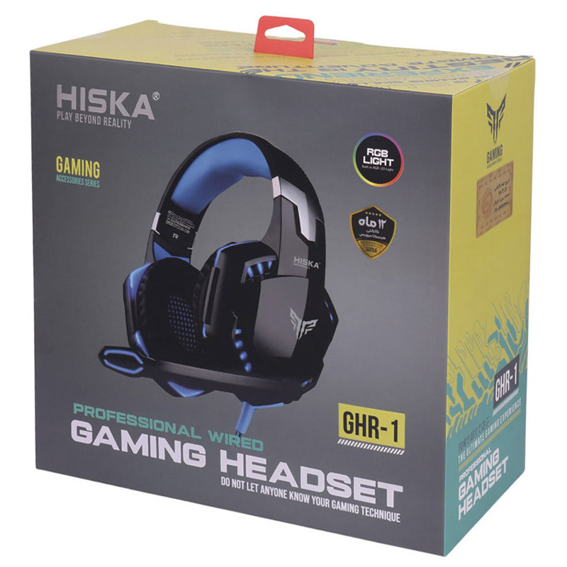 هدست گیمینگ سیم دار Hiska GHR-01