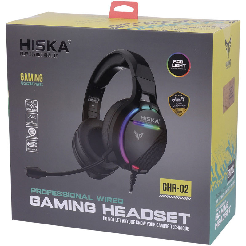 هدست گیمینگ سیم دار Hiska GHR-02