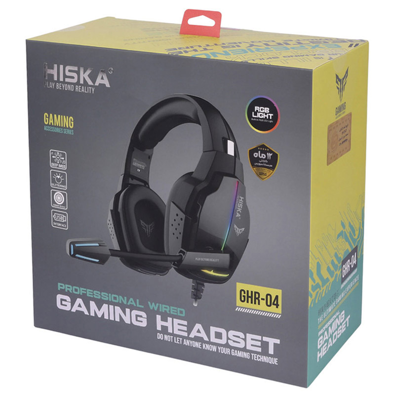 هدست گیمینگ سیم دار Hiska GHR-04