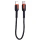 کابل تبدیل کوتاه فست شارژ Hiska LX-1020 CC Type-C to Type-C 3A 20cm
