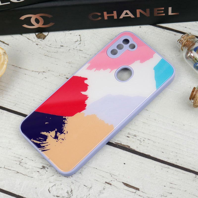 قاب طرحدار پشت گلسی محافظ لنزدار Samsung Galaxy A11