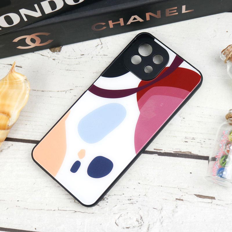 قاب طرحدار پشت گلسی محافظ لنزدار Xiaomi Mi 11 Lite