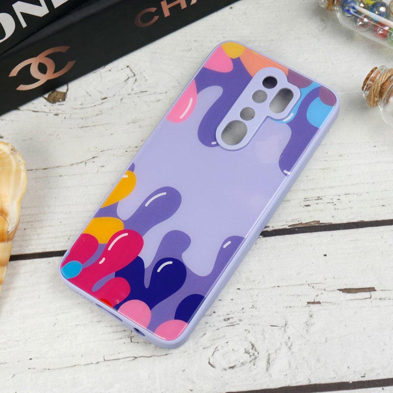 قاب طرحدار پشت گلسی محافظ لنزدار Xiaomi Redmi Note 8 Pro