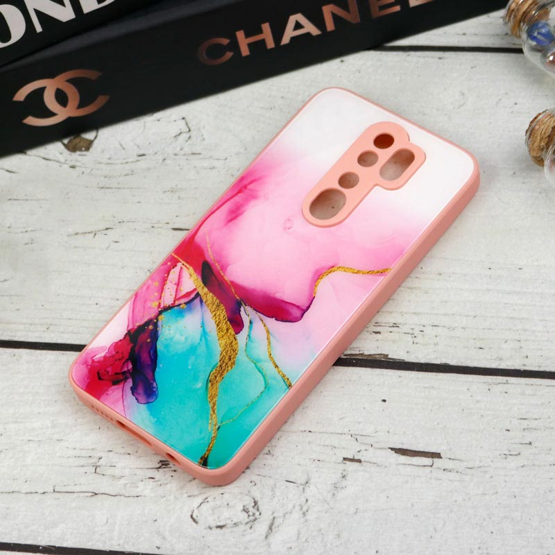قاب طرحدار پشت گلسی محافظ لنزدار Xiaomi Redmi Note 8 Pro