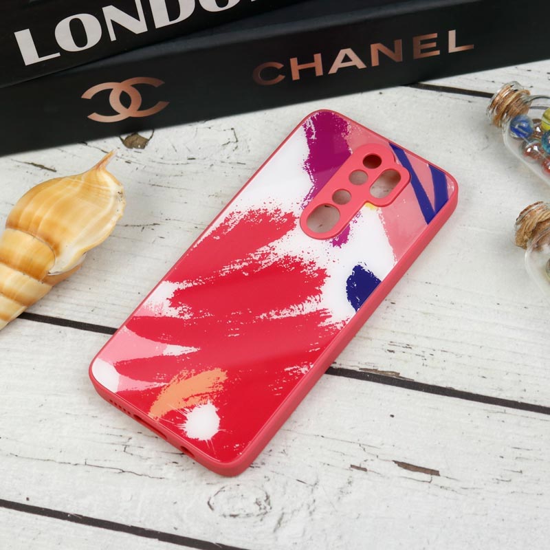 قاب طرحدار پشت گلسی محافظ لنزدار Xiaomi Redmi Note 8 Pro