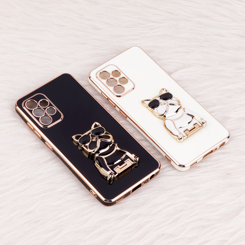 قاب براق My Case استند طرح سگ محافظ لنزدار Samsung Galaxy A52 / A52s
