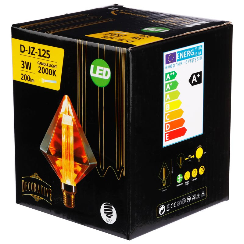 لامپ ادیسونی الماسی 3 وات Z.SA D-JZ-125 پایه E27