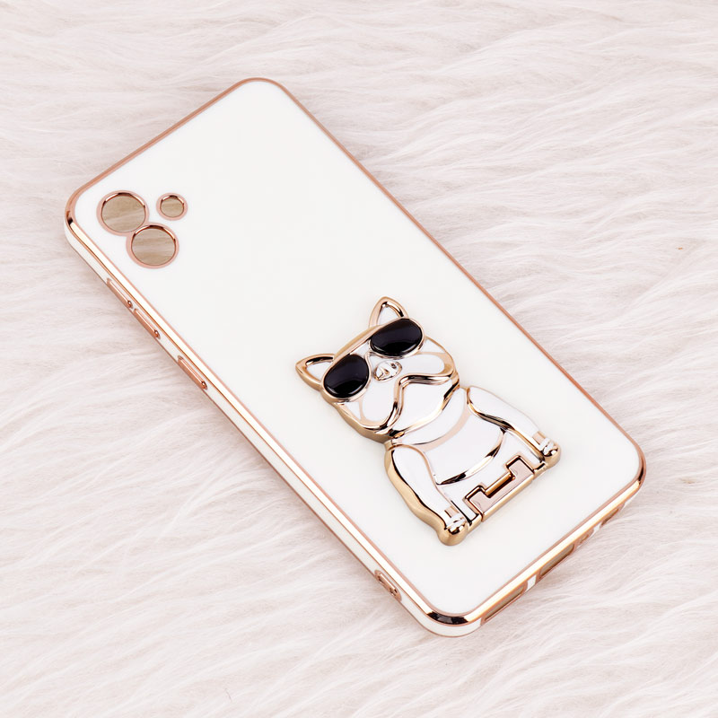 قاب براق My Case استند طرح سگ محافظ لنزدار Samsung Galaxy A04