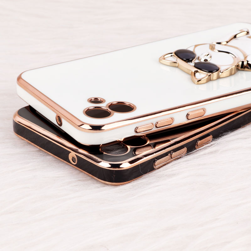 قاب براق My Case استند طرح سگ محافظ لنزدار Samsung Galaxy A04