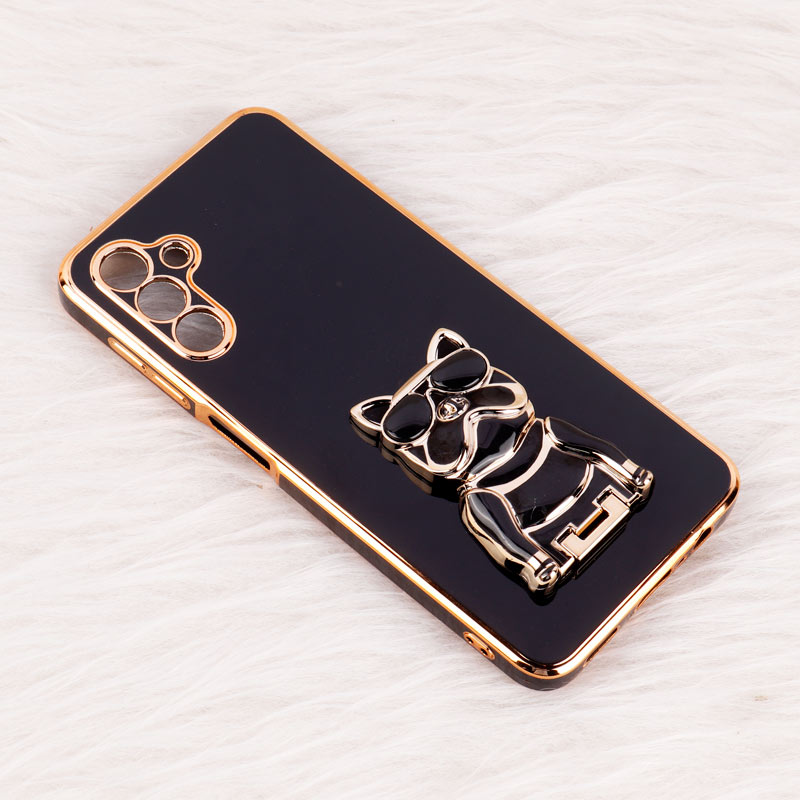 قاب براق My Case استند طرح سگ محافظ لنزدار Samsung Galaxy A04s