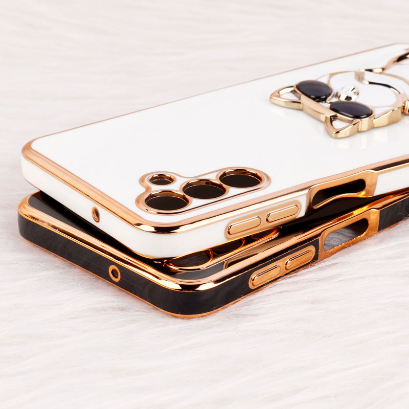 قاب براق My Case استند طرح سگ محافظ لنزدار Samsung Galaxy A04s