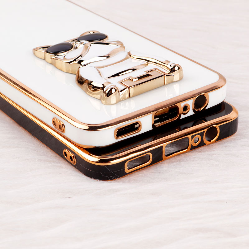 قاب براق My Case استند طرح سگ محافظ لنزدار Samsung Galaxy A04s