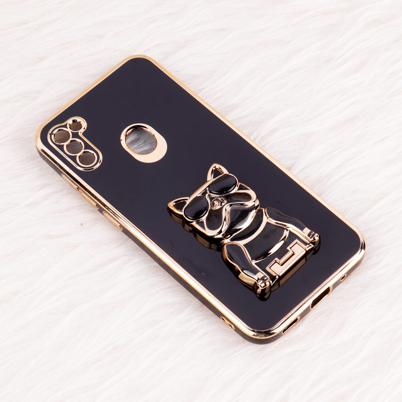 قاب براق My Case استند طرح سگ محافظ لنزدار Samsung Galaxy A11