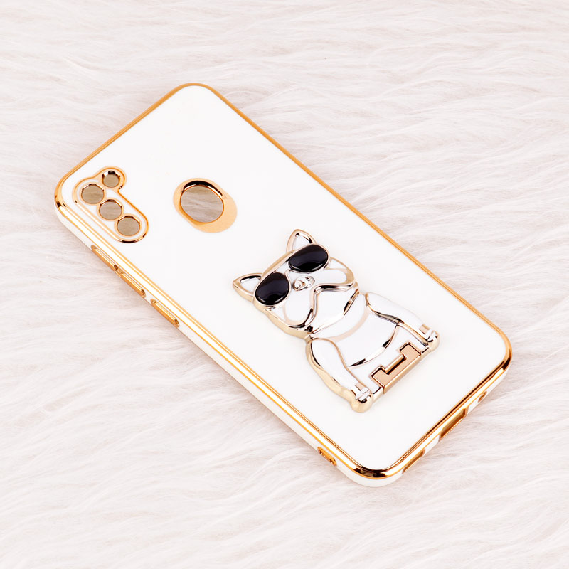 قاب براق My Case استند طرح سگ محافظ لنزدار Samsung Galaxy A11
