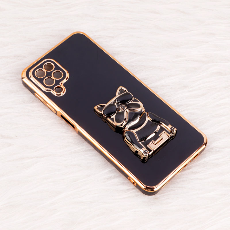 قاب براق My Case استند طرح سگ محافظ لنزدار Samsung Galaxy A12