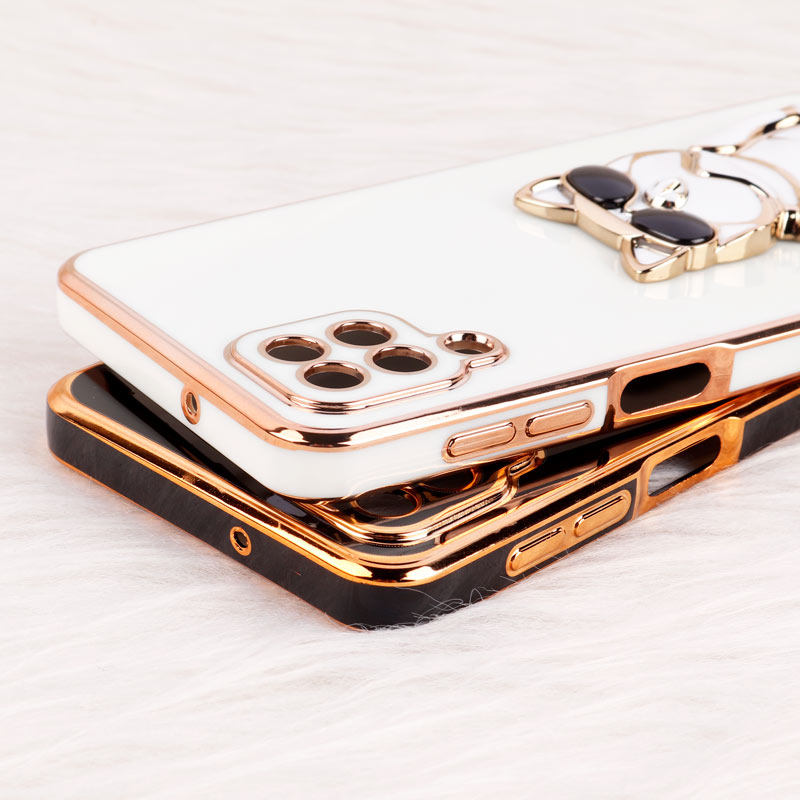 قاب براق My Case استند طرح سگ محافظ لنزدار Samsung Galaxy A12