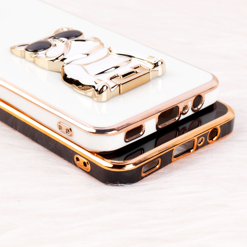 قاب براق My Case استند طرح سگ محافظ لنزدار Samsung Galaxy A12
