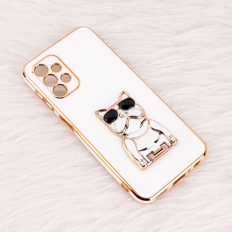 قاب براق My Case استند طرح سگ محافظ لنزدار Samsung Galaxy A13 4G