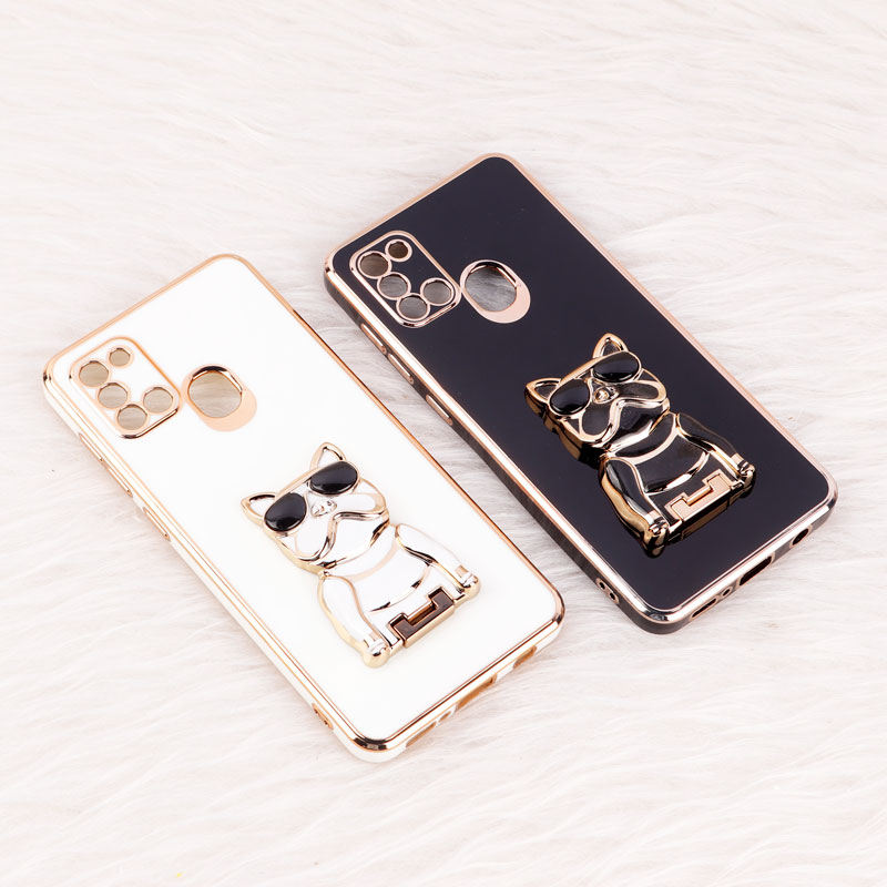 قاب براق My Case استند طرح سگ محافظ لنزدار Samsung Galaxy A21s