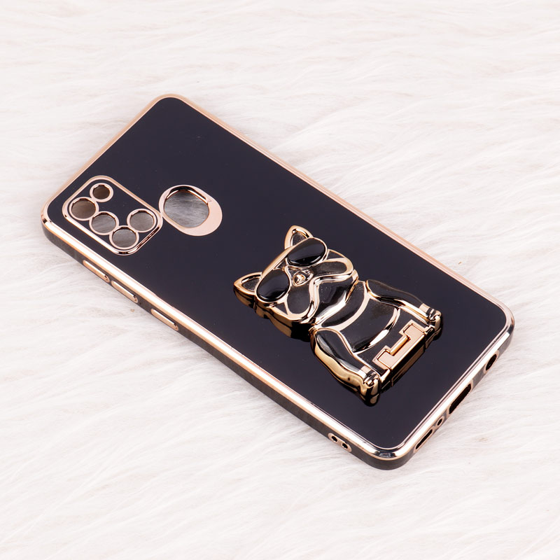 قاب براق My Case استند طرح سگ محافظ لنزدار Samsung Galaxy A21s