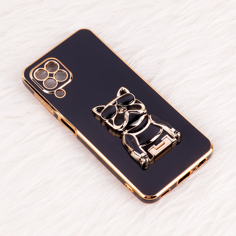 قاب براق My Case استند طرح سگ محافظ لنزدار Samsung Galaxy A22 4G
