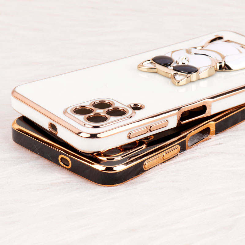 قاب براق My Case استند طرح سگ محافظ لنزدار Samsung Galaxy A22 4G