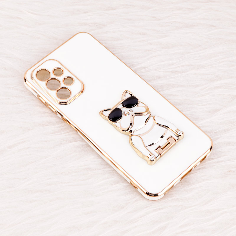 قاب براق My Case استند طرح سگ محافظ لنزدار Samsung Galaxy A23