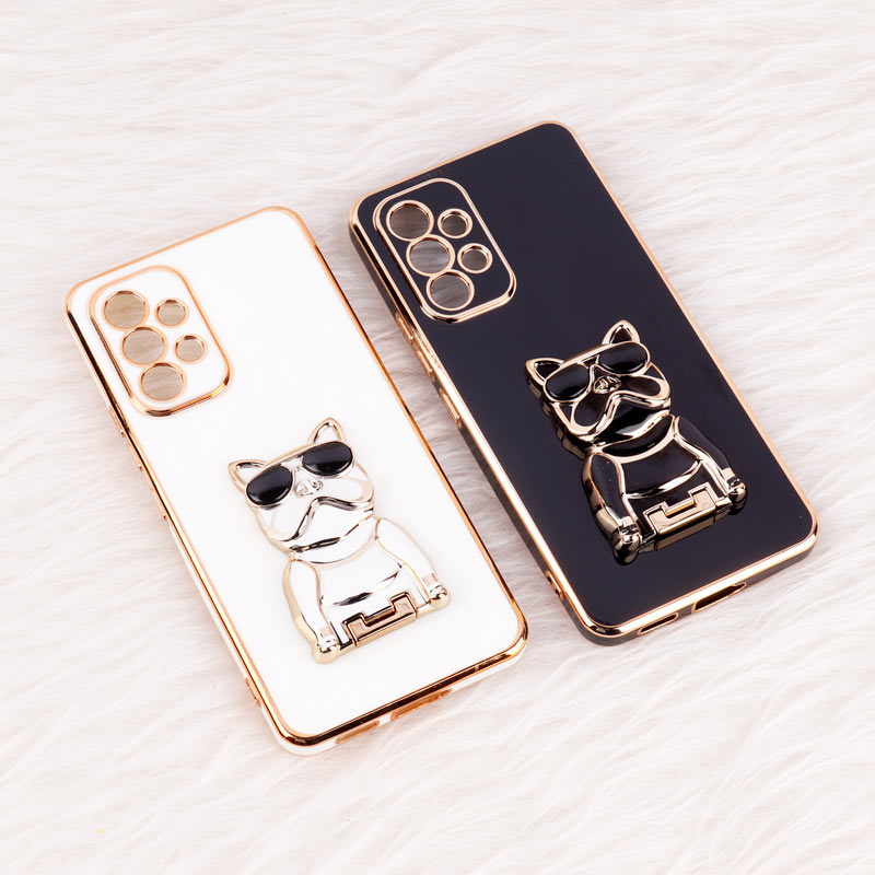 قاب براق My Case استند طرح سگ محافظ لنزدار Samsung Galaxy A53