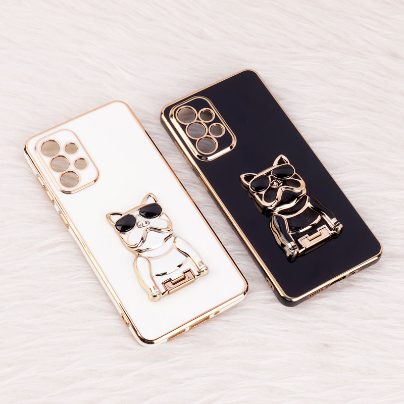 قاب براق My Case استند طرح سگ محافظ لنزدار Samsung Galaxy A73