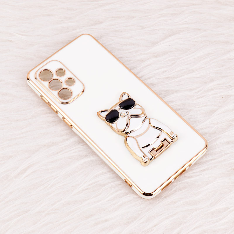 قاب براق My Case استند طرح سگ محافظ لنزدار Samsung Galaxy A73