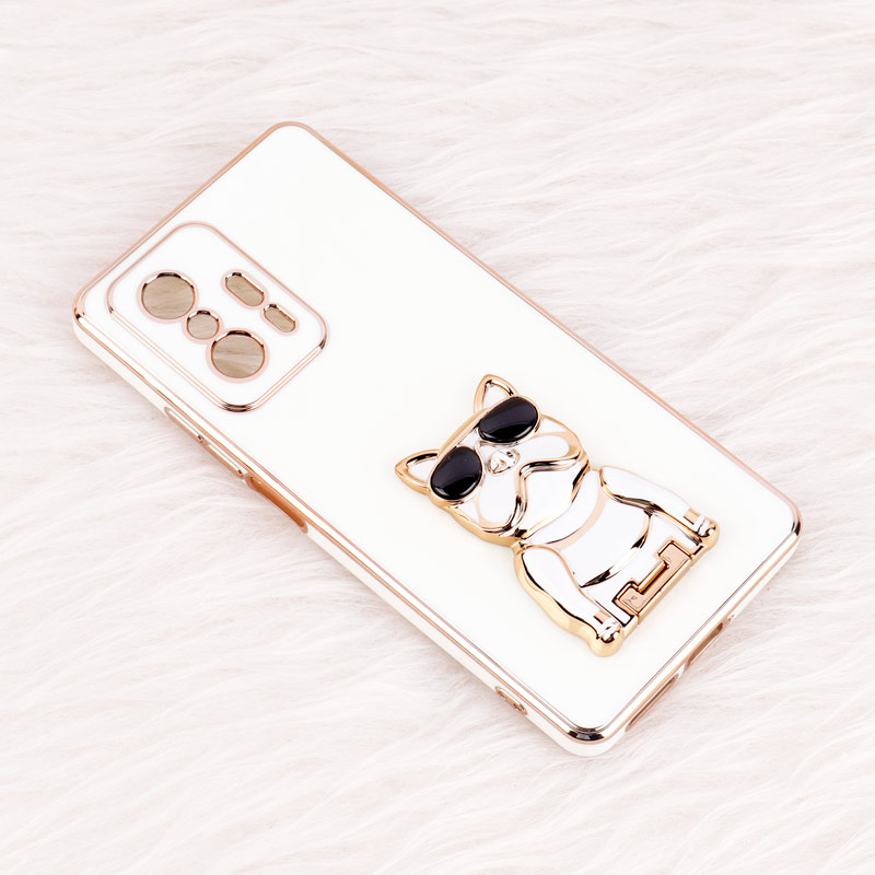 قاب براق My Case استند طرح سگ محافظ لنزدار Xiaomi 11T / 11T Pro